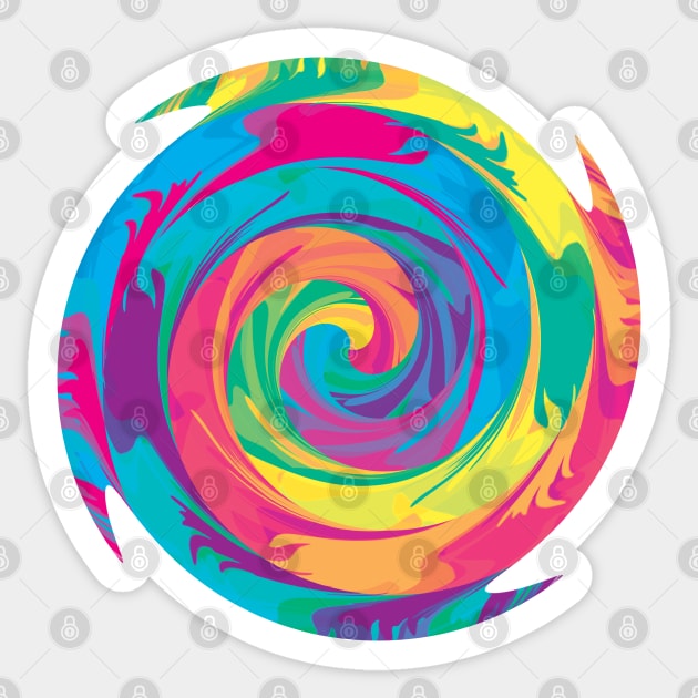 Rainbow Spiral 3 Sticker by Bellewood222